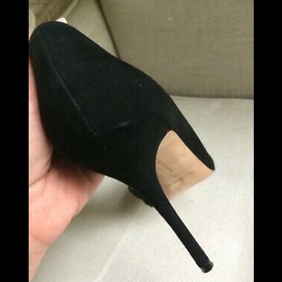 Manolo Blahnik Pumps D’Orsay Black Suede Stretsy - Picture 7 of 8